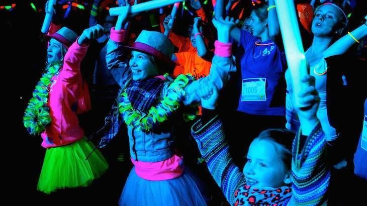  One Race Entry Package, including: One color T-shirt; One L.E.D. glow foam stick; One official race bib
