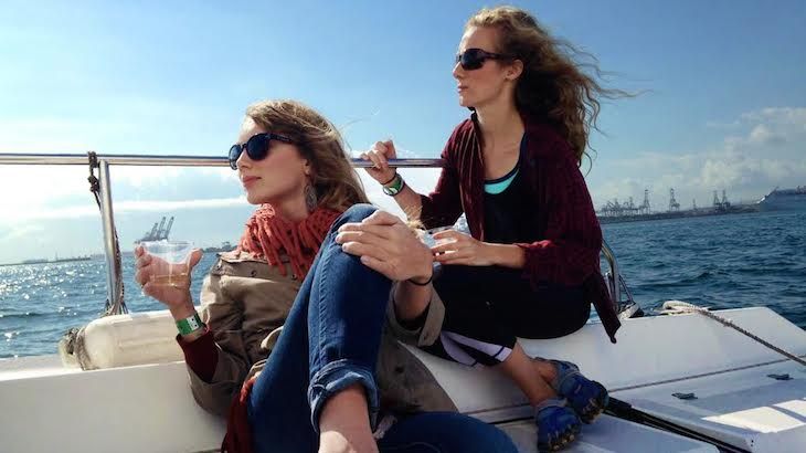 90-Minute Sunset Sail for Two with One Bottle of Wine or Champagne by Pacific Sailing