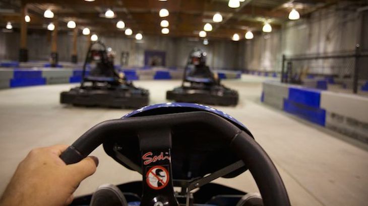 16-Lap Go-Kart Racing at Racer's Edge Indoor Karting AND Two $5 Gift Cards