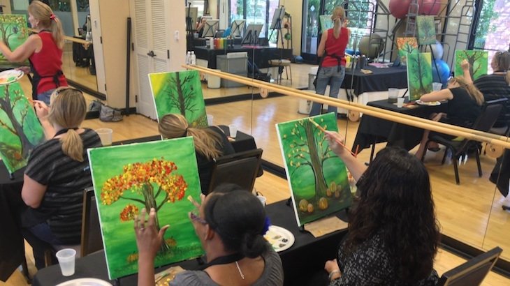 Two-Hour Painting Class with Vino and Canvas